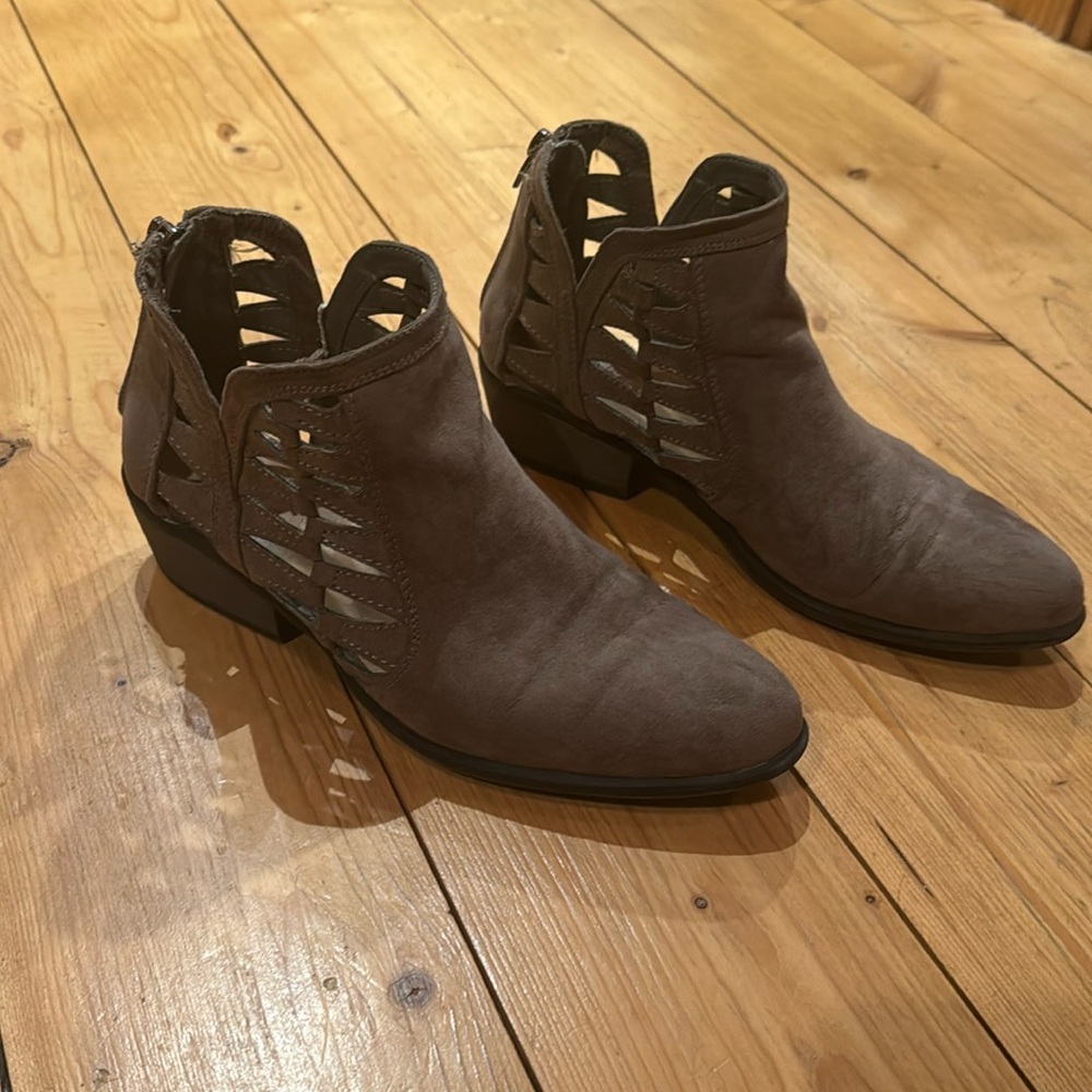 JG tan suede booties